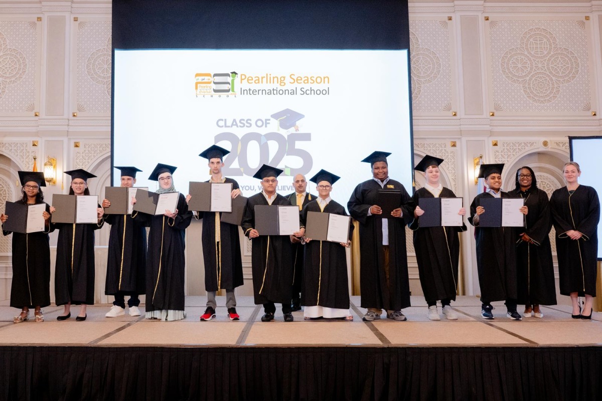 ALN graduates of Pearling Season International School during the ceremony.