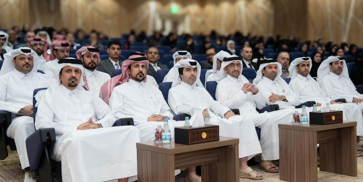 Minister of Justice and Minister of State for Cabinet Affairs H E Ibrahim bin Ali Al Mohannadi and other officials at the event. 