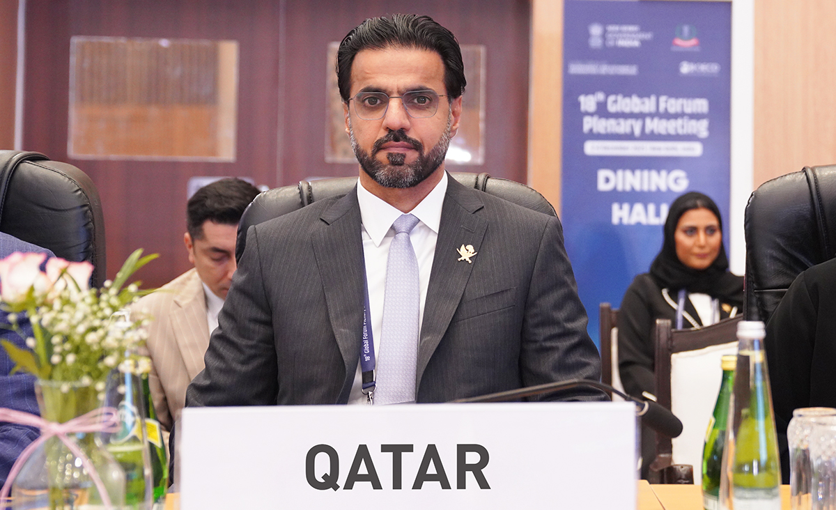 President of the General Tax Authority Khalifa bin Jassim Al-Jaham Al-Kuwari during the meeting.