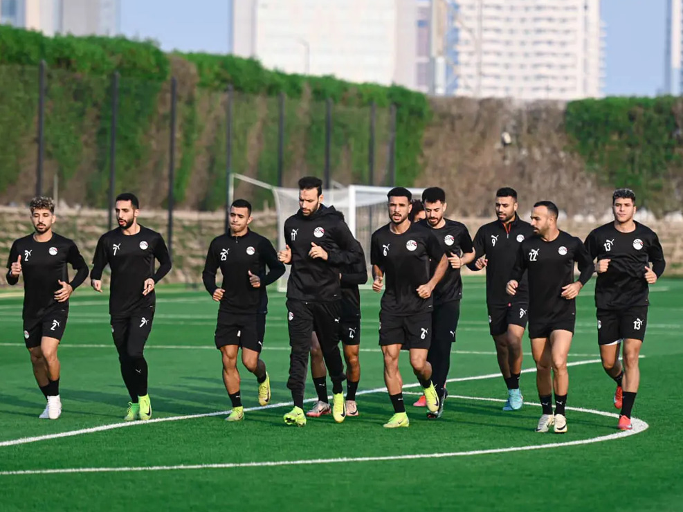Egypt players during a training session.