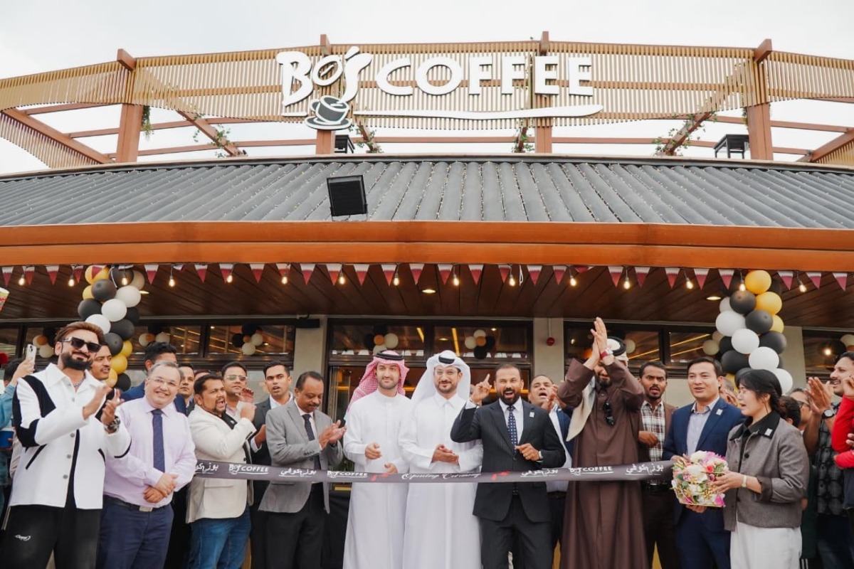 Officials, management and guests at the launch of Bo's Coffee at Aspire Park.
