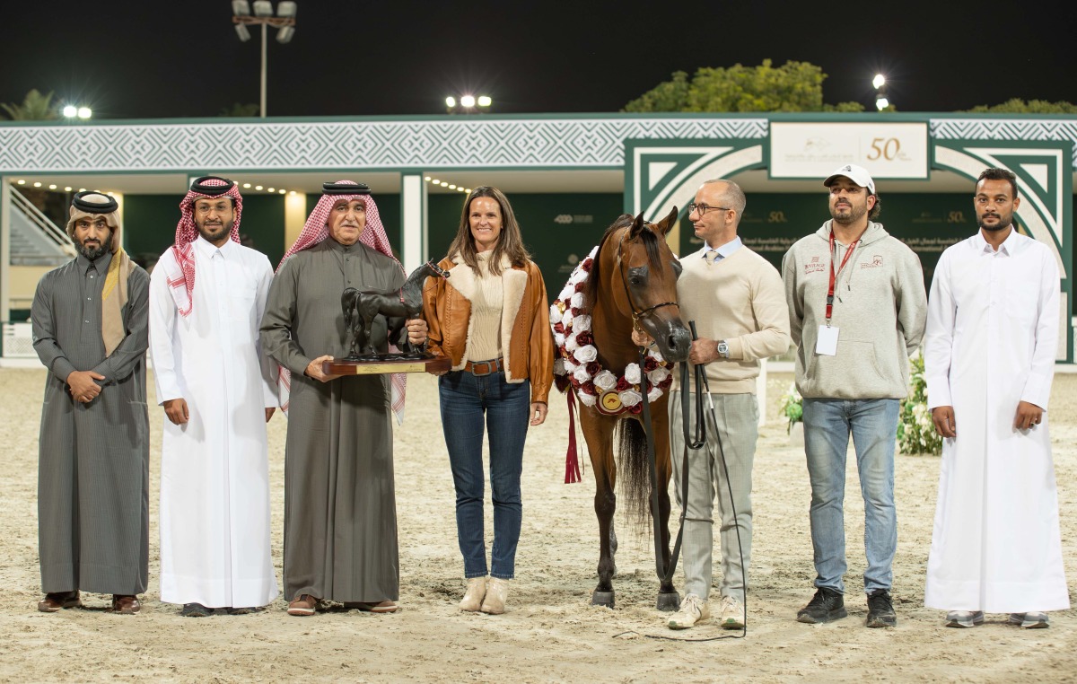 D Thariah of Al Wajba Stud won the gold medal in the Senior Mares Championship class.