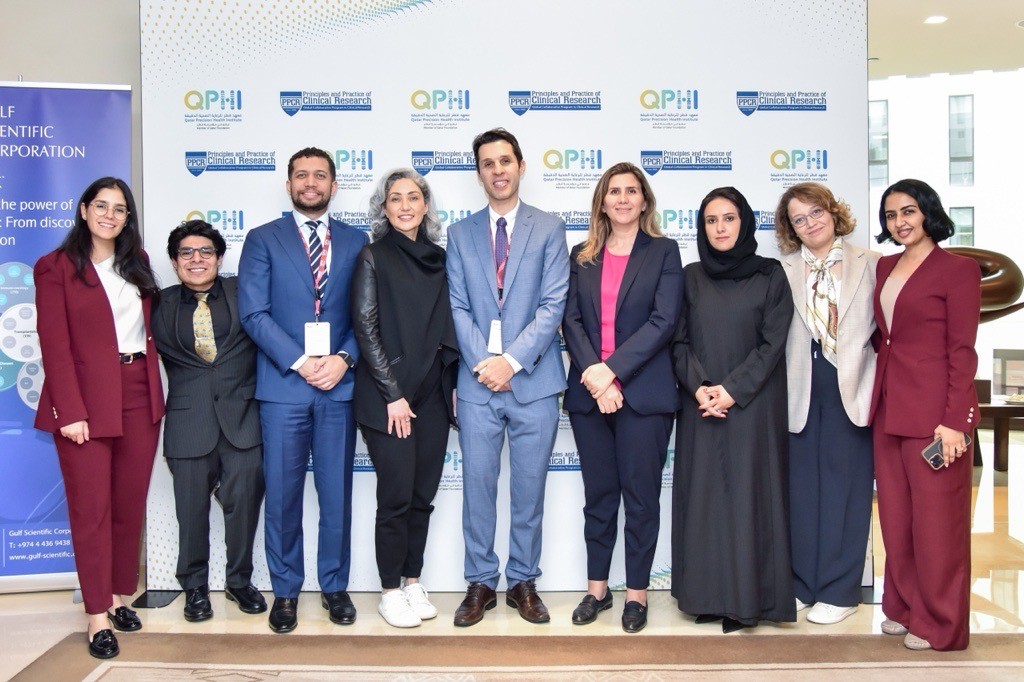 Qatar Precision Health Institute and Harvard T H Chan School of Public Health officials during the event. 