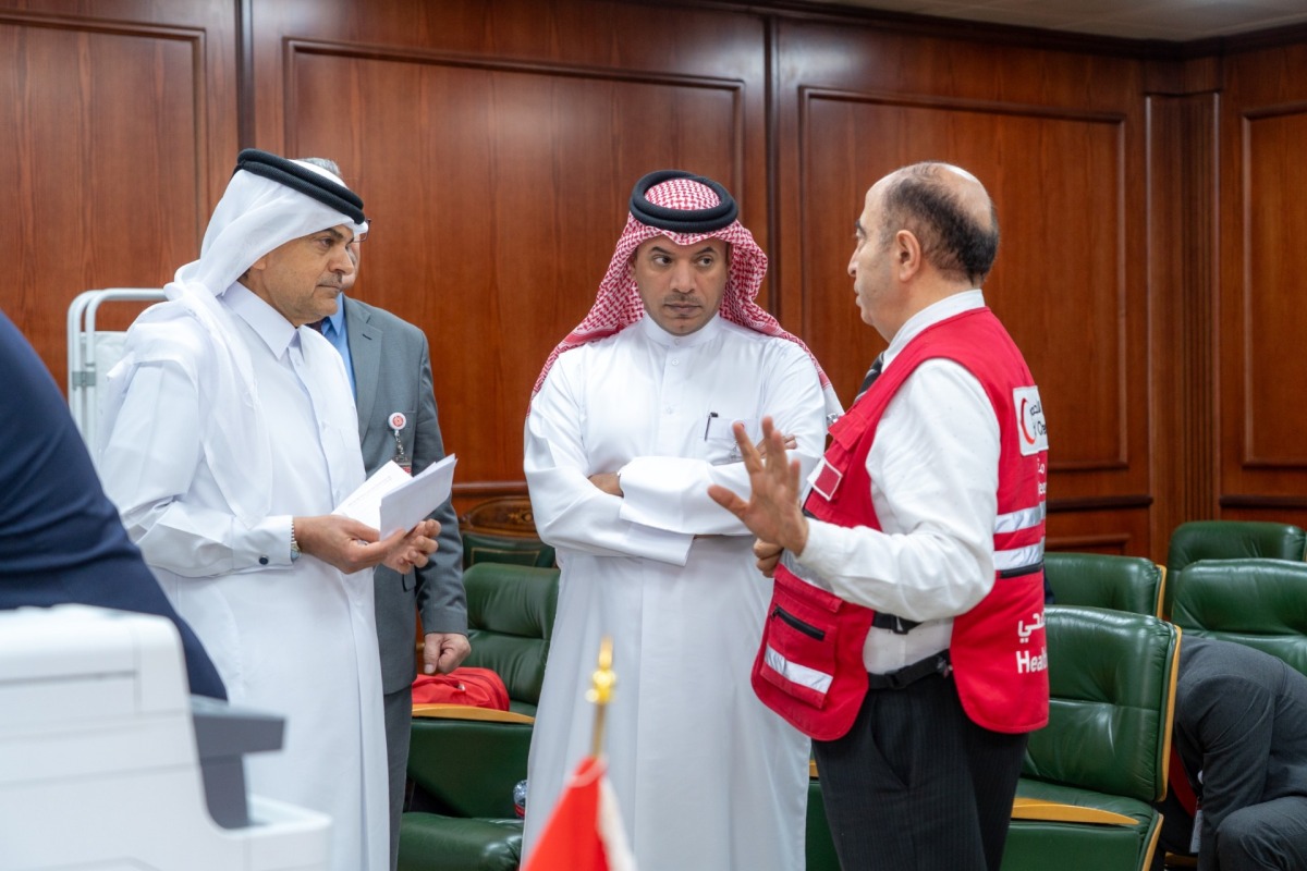 QIIB and QRCS officials during the Health Day event.
