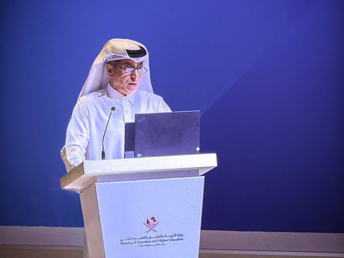 MoEHE Undersecretary Dr. Ibrahim bin Saleh Al Nuaimi addressing the event. 