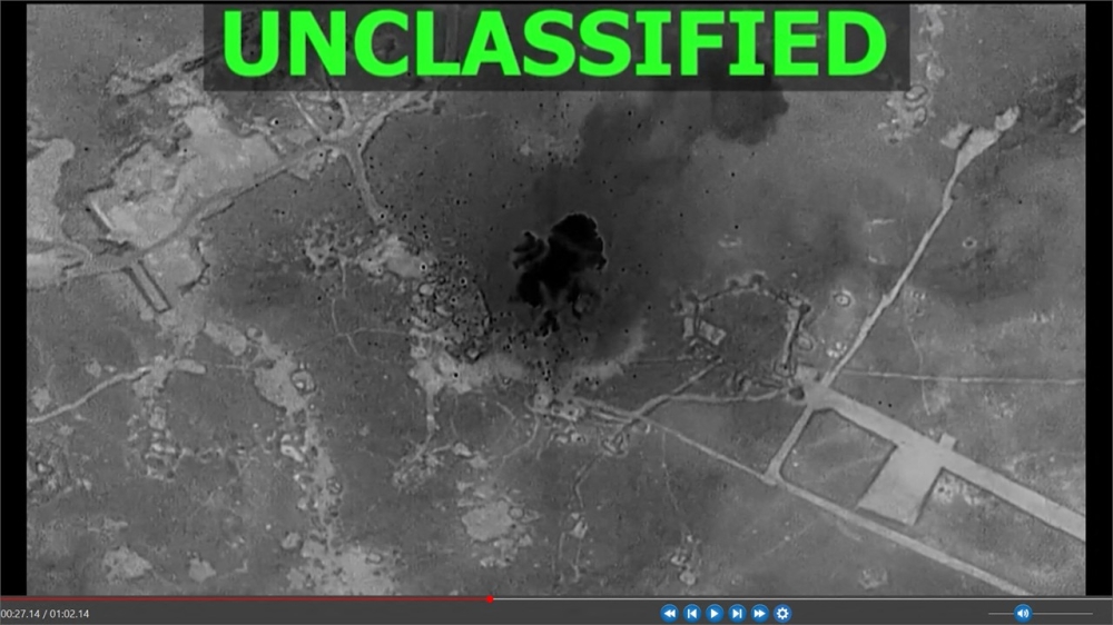 Screen grab obtained 10 January, 2026 from video released by the US Central Command on their X account @CENTCOM shows images of 