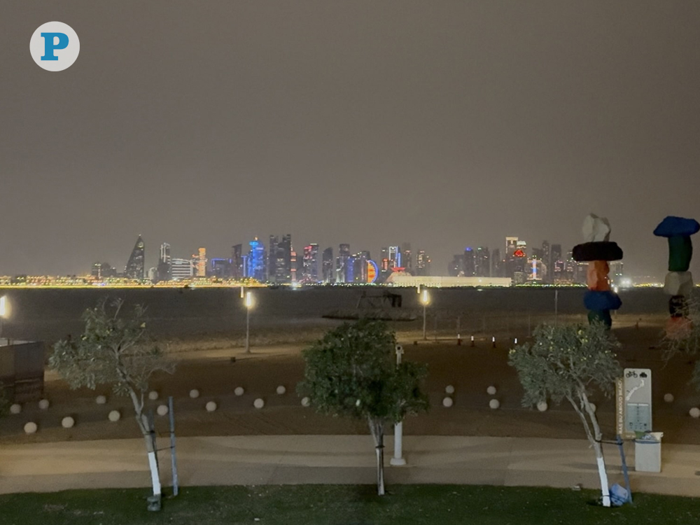 A view of Doha skyline from Ras Abu Aboud 974 Beach, on March 21, 2025. Photo by Vishnu Prasad KS / The Peninsula
