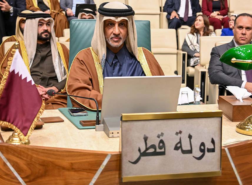 Minister of Sports and Youth H E Sheikh Hamad bin Khalifa bin Ahmed Al-Thani heading Qatar's delegation at the session.