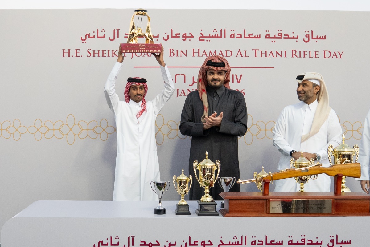 H E Sheikh Joaan bin Hamad Al Thani honoured the top riders of the Al Sabiq Championship. Mohammed Kamaan Saeed Al Hajri, aboard Malzoom, won the title.