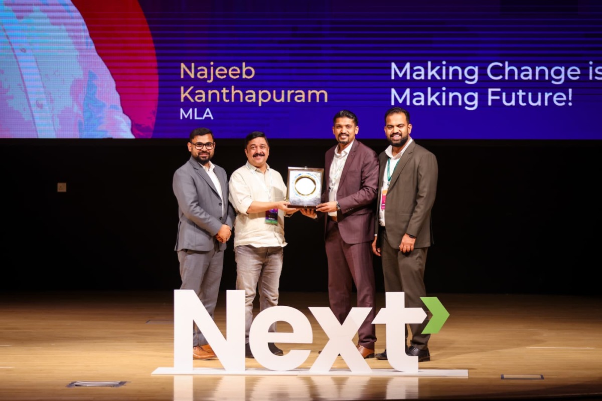 India's Kerala state MLA Najeeb Kanthapuram during the event.