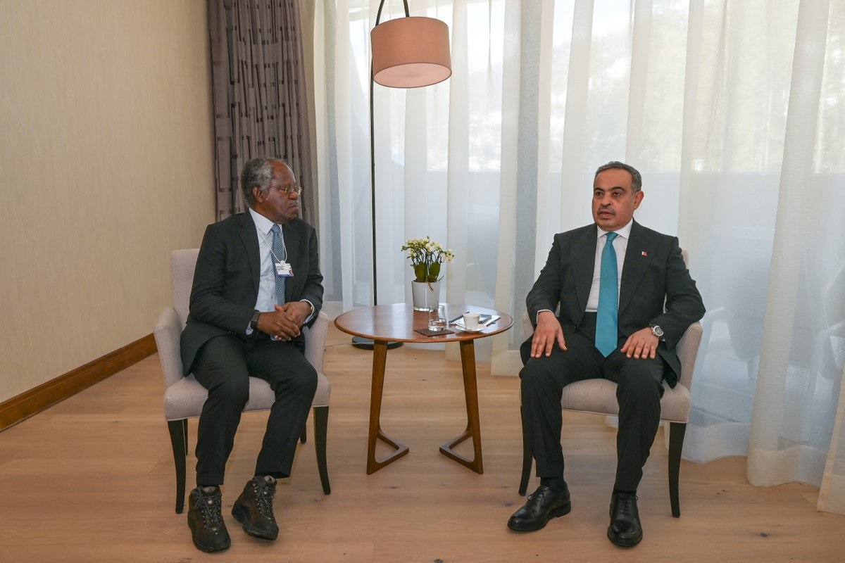 The Minister of Finance, HE Ali bin Ahmed Al Kuwari meeting with Chairman and CEO of Global Infrastructure Partners (GIP) Adebayo Ogunlesi