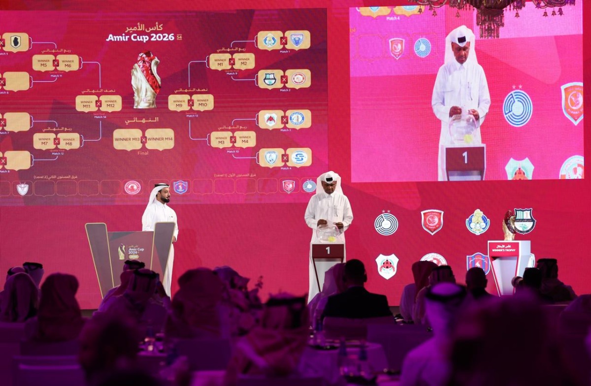 A general view during the 54th Amir Cup Round of 16 draw.