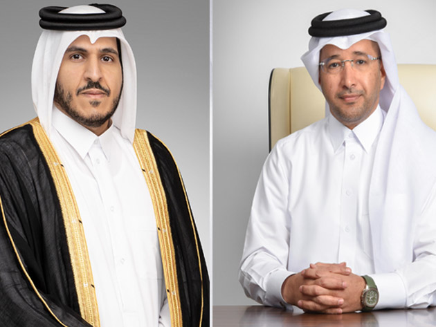 AlRayan Bank Chairman H E Sheikh Mohammed bin Hamad bin Qassim Al Thani (left) and Group CEO Fahad bin Abdulla Al Khalifa.