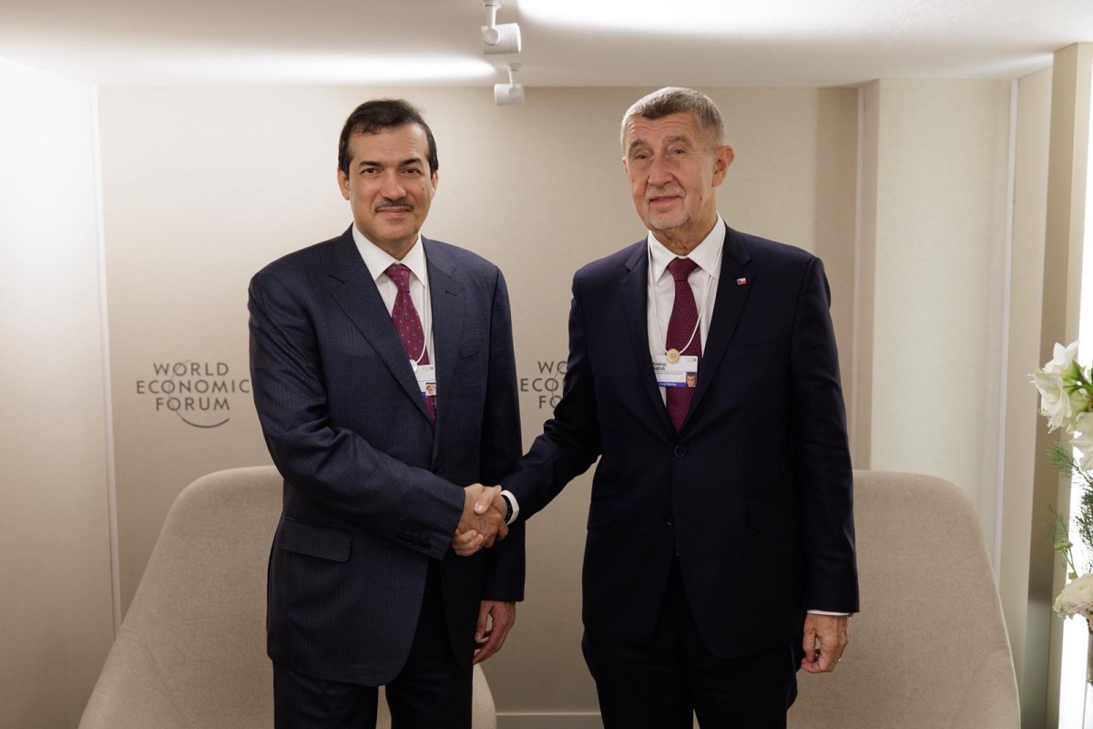 HE Ahmed bin Mohammed Al Sayed with Prime Minister of the Czech Republic HE Andrej Babis