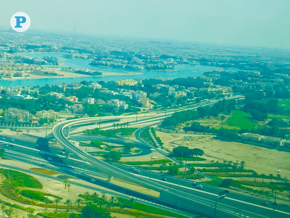 The view of Doha Golf Club and the Leqtaifiya area from Marina Twin Towers on November 17, 2023. Photo by Vishnu Prasad KS / The Peninsula