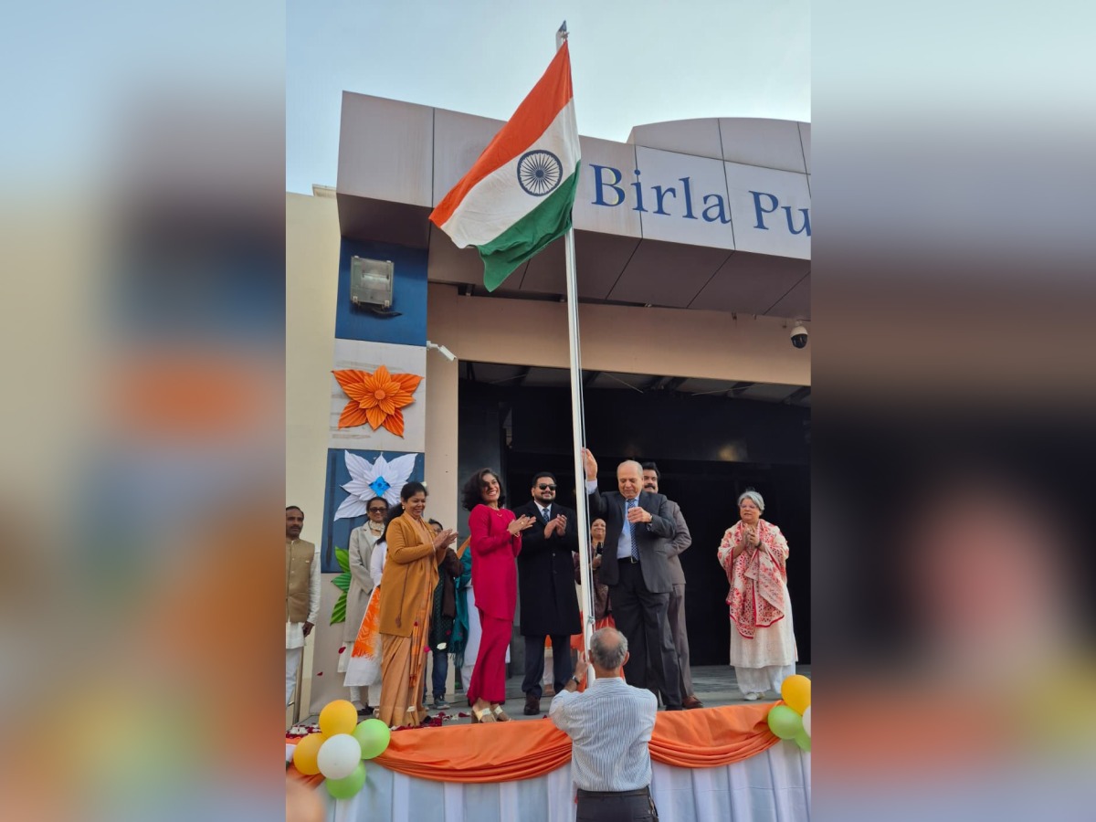 BPS officials and guests during the flag-hoisting ceremony.