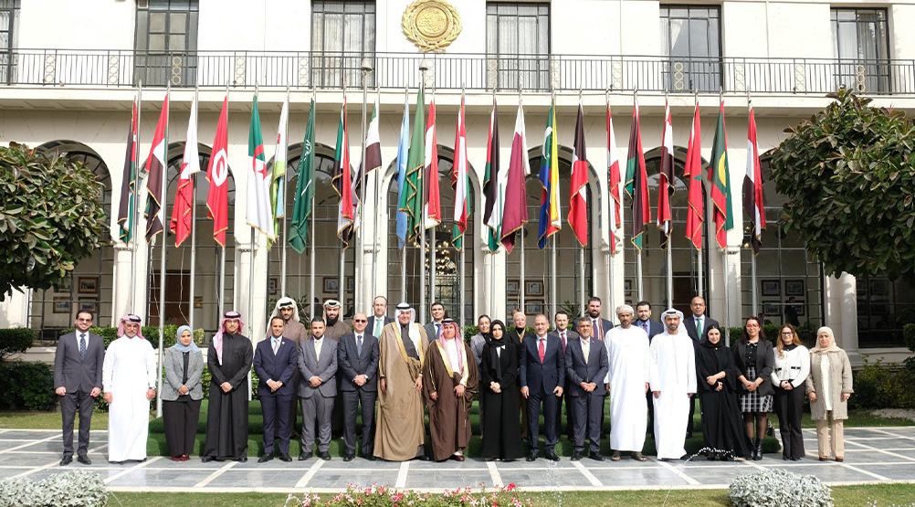 Chairperson of the National Committee for the Prohibition of Weapons H E Brigadier Sultan Rashid Al Hudhaifi along with other delegates during the meeting.
