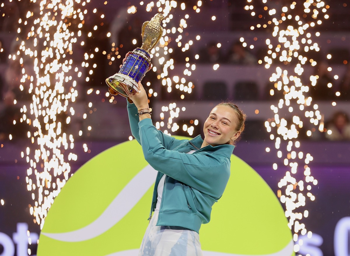 Amanda Anisimova won the Qatar TotalEnergies Open singles title last year, defeating Jelena Ostapenko.