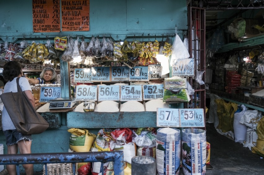 Rice prices at a market stall Quezon City, Metro Manila, Philippines. Bloomberg file photo.