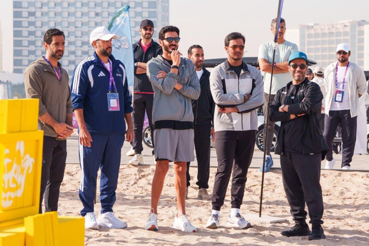 Minister of Interior and Commander of the Internal Security Force (Lekhwiya) H E Sheikh Khalifa bin Hamad bin Khalifa Al-Thani takes part in the Sport Day activities.
