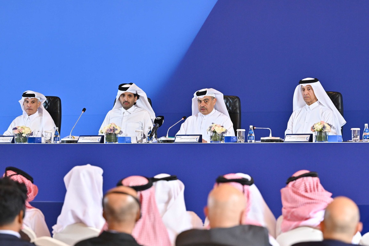 Chairman of QNB Group’s Board of Directors H E Ali Ahmed Al Kuwari with other officials during the meeting.