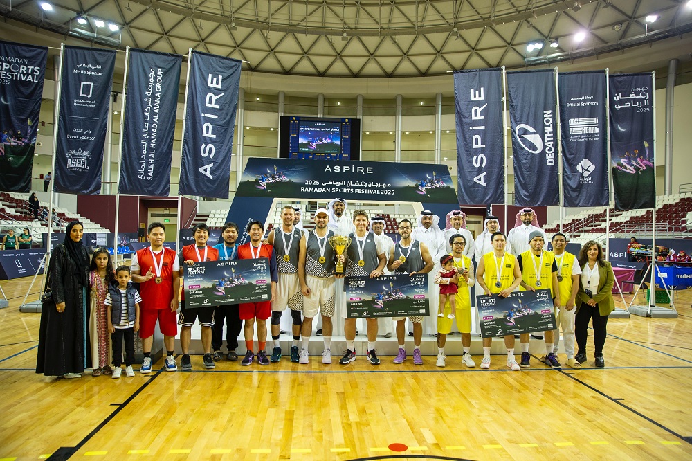 Winners and officials during the Ramadan Sports Festival 2025.
