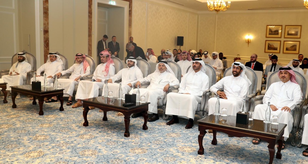 MoT Undersecretary H E Mohammed Abdullah Al-Maadeed and other officials during the workshop.