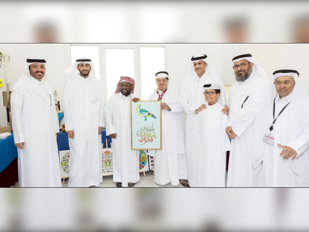 Vice Chairman of the Board of Directors of the Qatar Society for Rehabilitation of Special Needs Sheikh Dr. Khalid bin Thani bin Abdullah Al Thani during his visit to The Rehabilitation Center for Boys.
