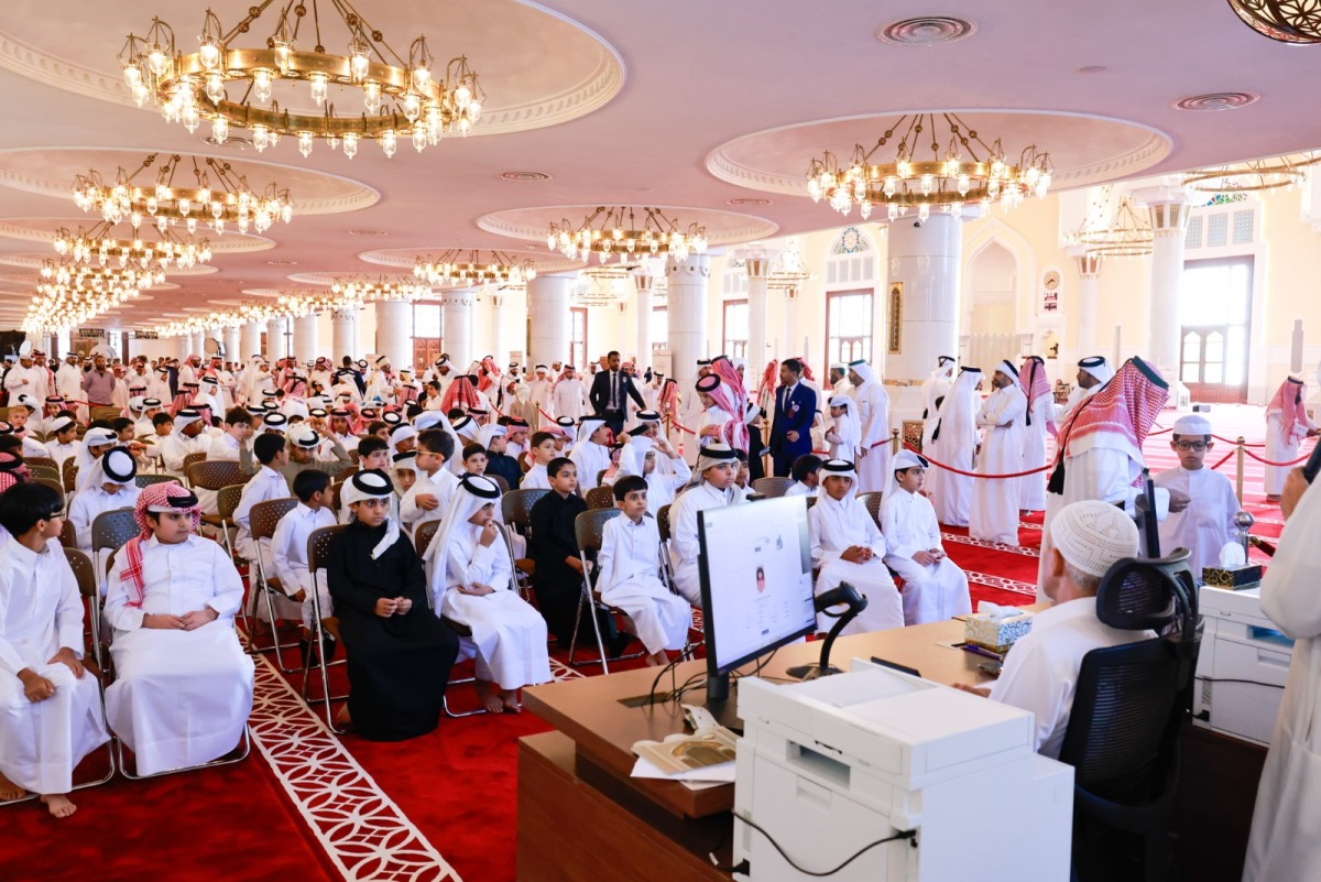 Contestants of Baraim Category at 31st edition of the Sheikh Jassim bin Mohammed bin Thani Holy Quran Competition held at Imam Muhammad ibn Abd al-Wahhab Mosque.