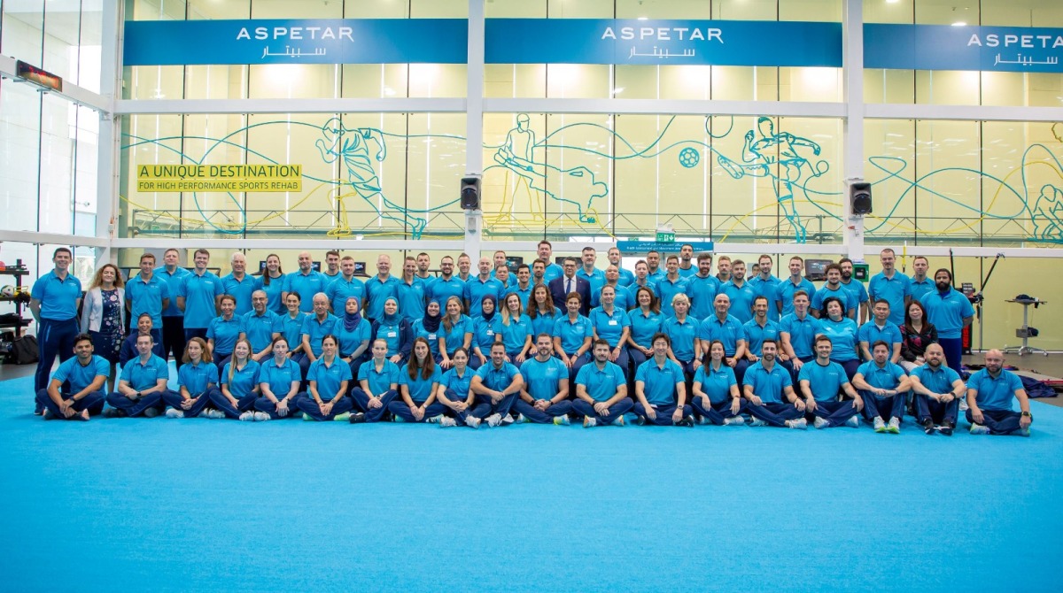 Athletes during a training programme at Aspetar. 