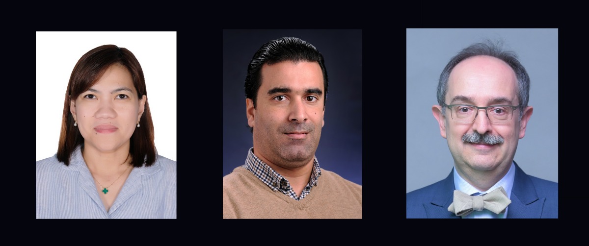 From left: Christina Esteban, Dr. Ali Chaari and Dr. Marco Ameduri. 