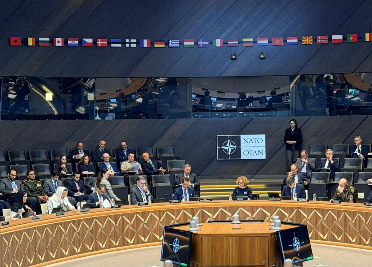 NATO Council members during the session.