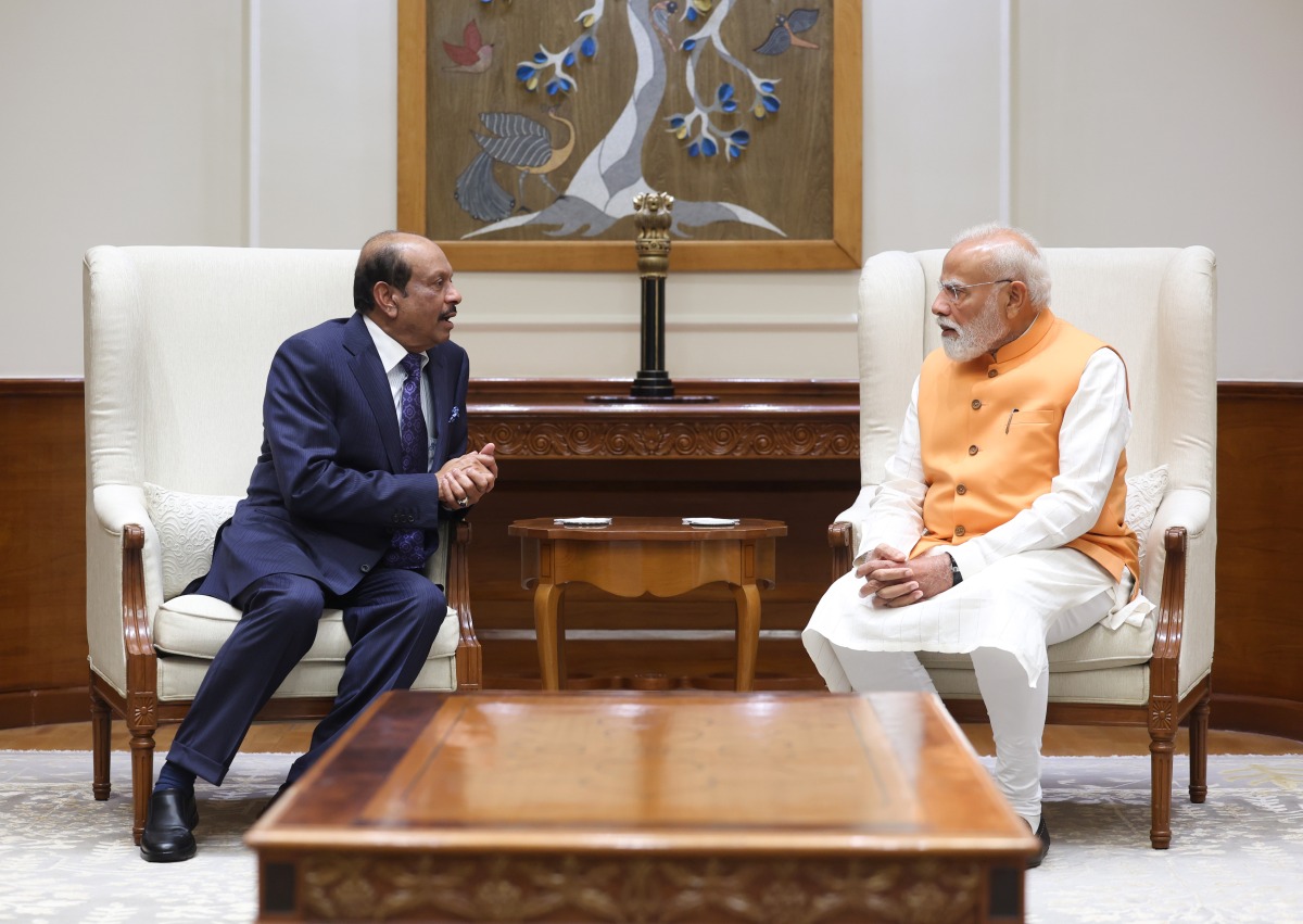 Indian Prime Minister Narendra Modi meeting Chairman of LuLu Group Yusuffali M A.