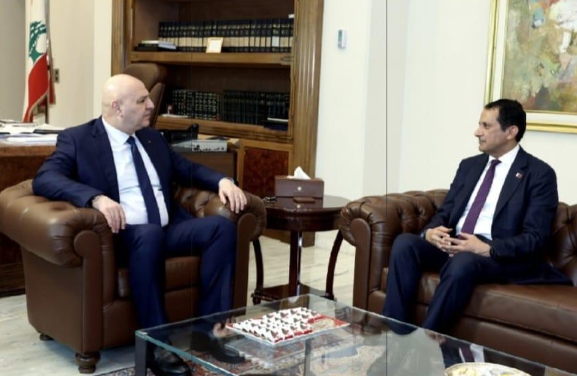 President of Lebanon H E General Joseph Aoun meeting Ambassador of Qatar to Lebanon H E Sheikh Saud bin Abdulrahman Al-Thani yesterday.
