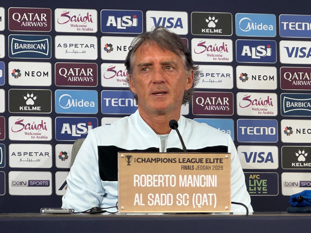 Al Sadd head coach Roberto Mancini