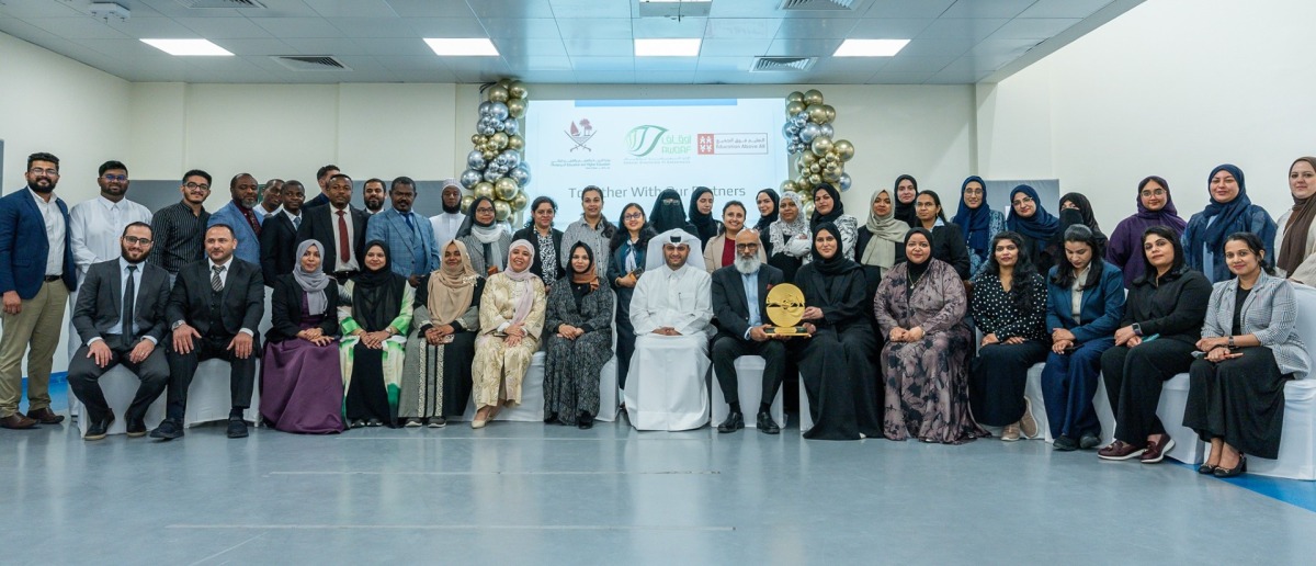 Representatives of Together Project of Education Above All Foundation with the inaugural Rawda Award for Excellence in Social Work.