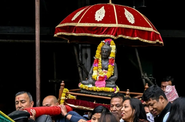 Nepal has lost hundreds of precious artefacts stolen after the country opened up to the outside world in the 1950s (Prakash MATHEMA) (Prakash MATHEMA/AFP/AFP)
