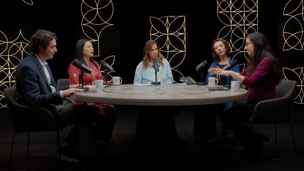 Panellists during the podcast. 