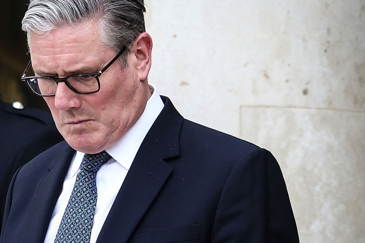 Britain's Prime Minister Keir Starmer reacts as he prepares to leave the Elysee Presidential Palace in Paris on April 17, 2026. Photo by Tom Nicholson / POOL / AFP