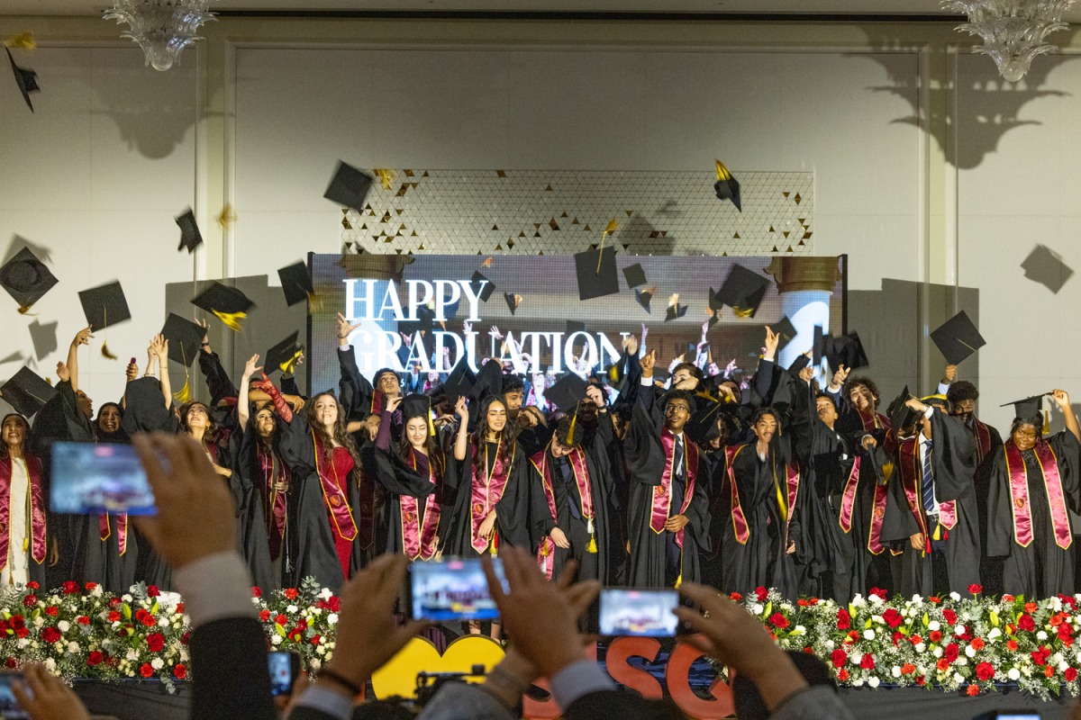 Students during the graduation ceremony.