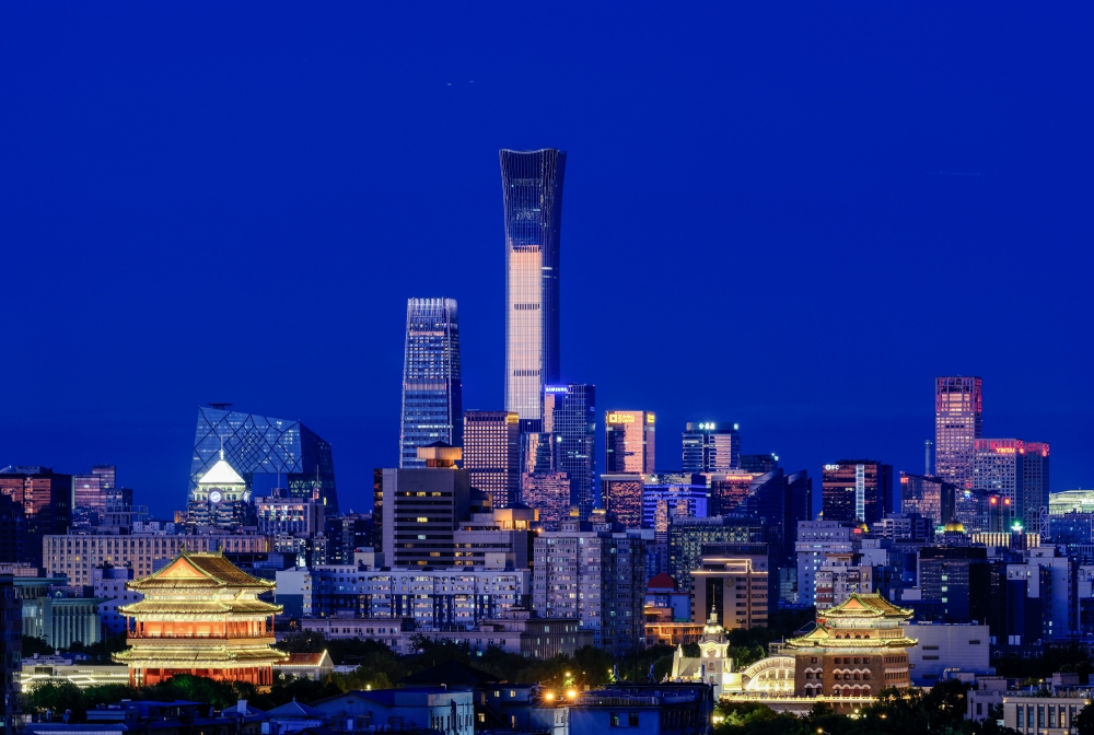 File photo of Beijing skyline after rain