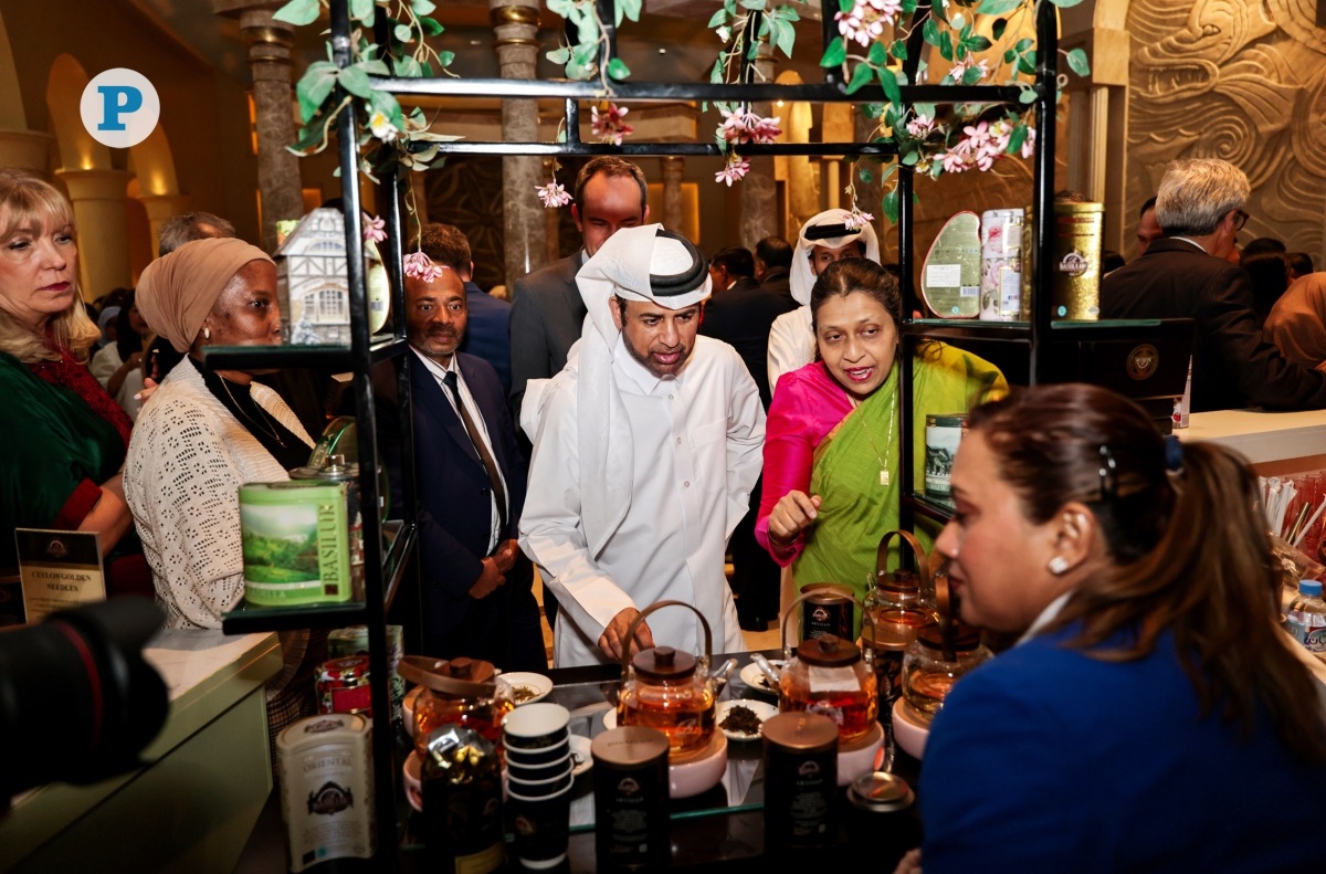 Sri Lankan Ambassador to Qatar H E Sithra Khan Azard and Director General of Katara Cultural Village, Professor Dr. Khalid bin Ibrahim Al Sulaiti at the ‘Flavours from Sri Lanka’  Ceylon Tea tasting event. All pictures: Salim Matramkot/The Peninsula 
