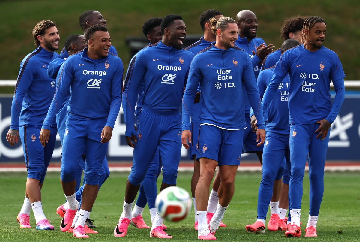 France players during a training session. (AFP)