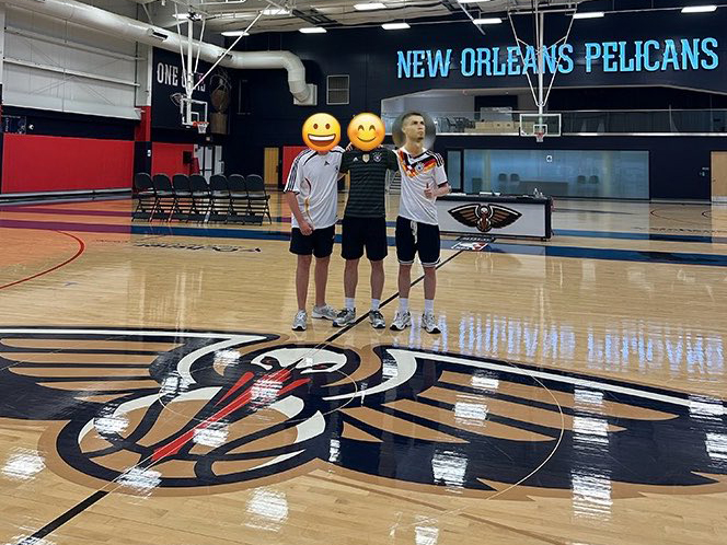 Picture shared by Freddy during his visit to NBA's New Orleans Pelicans facilities 