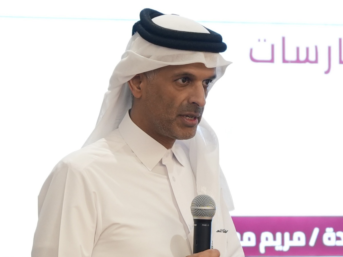 Vice Chairman of QICCA Sheikh Dr. Thani bin Ali Al Thani delivering speech