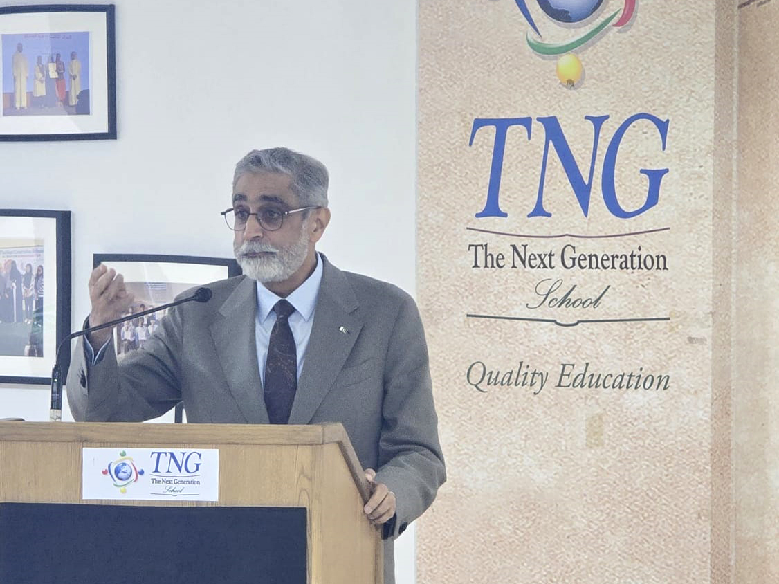 Ambassador of Pakistan to Qatar H E Muhammad Aamer speaking to the gathering during the event.