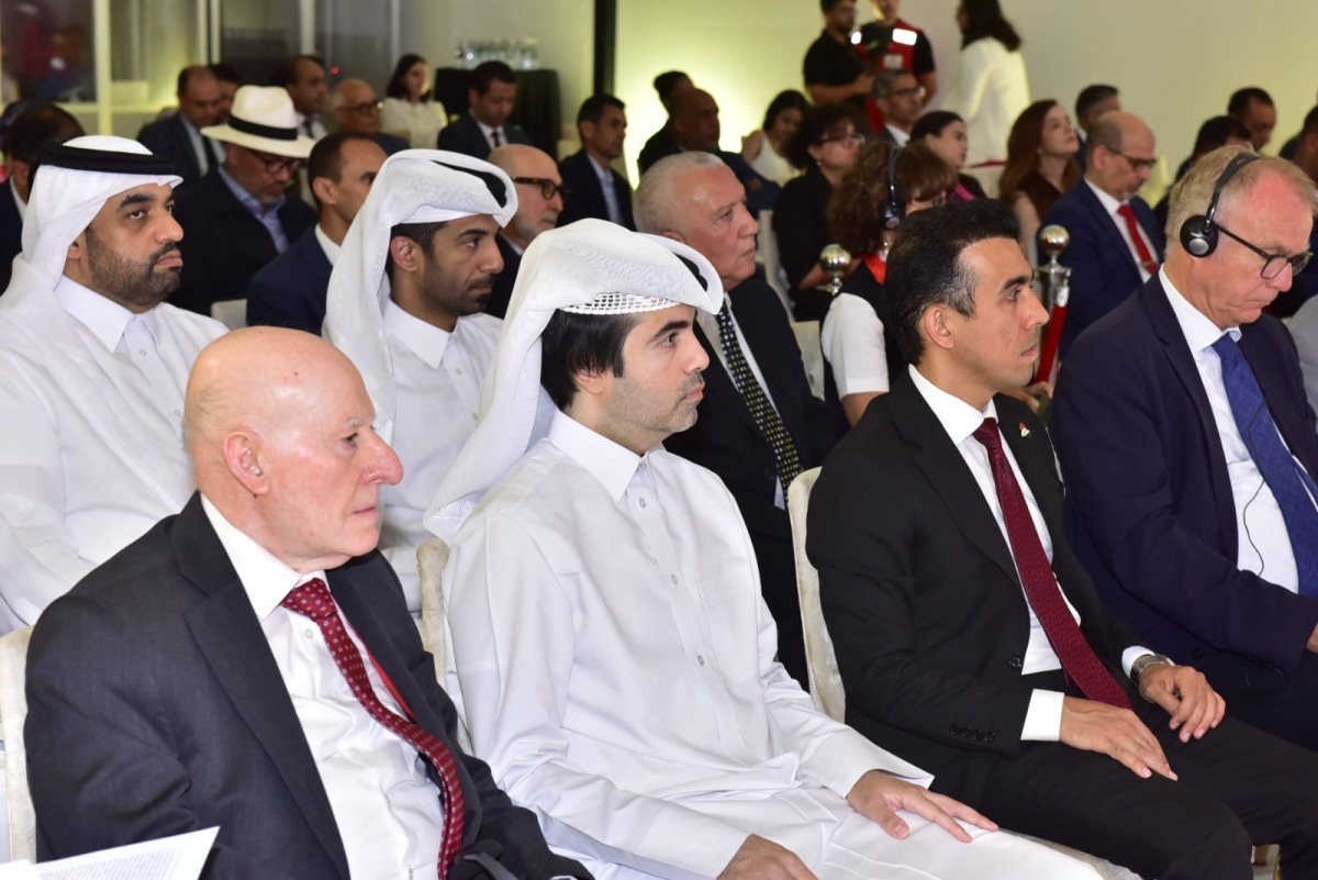 Undersecretary of the Ministry of Justice and the National Committee for International Humanitarian Law Chairman H E Saeed bin Abdullah Al Suwaidi with Committee’s delegation at the event.
