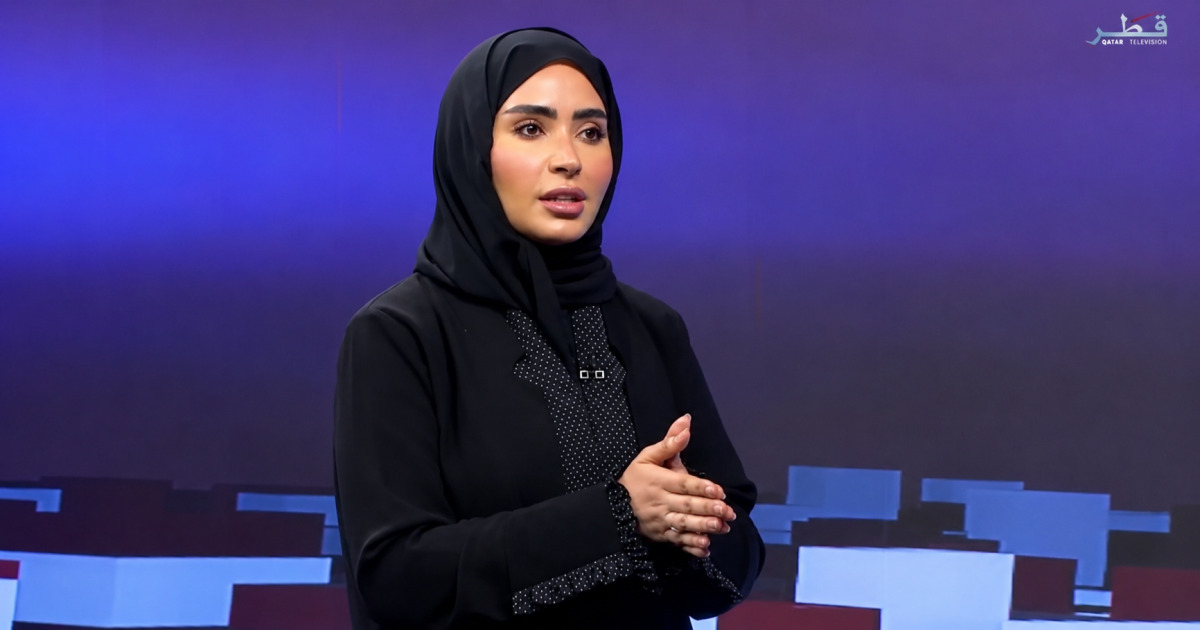 Maryam Al Naimi during her interview with Qatar TV