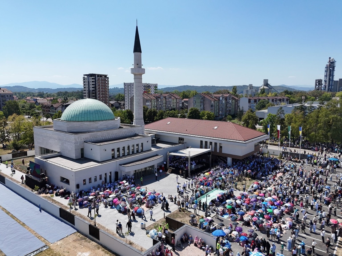 The newly built Islamic Centre and Mosque in Lukavac, Bosnia