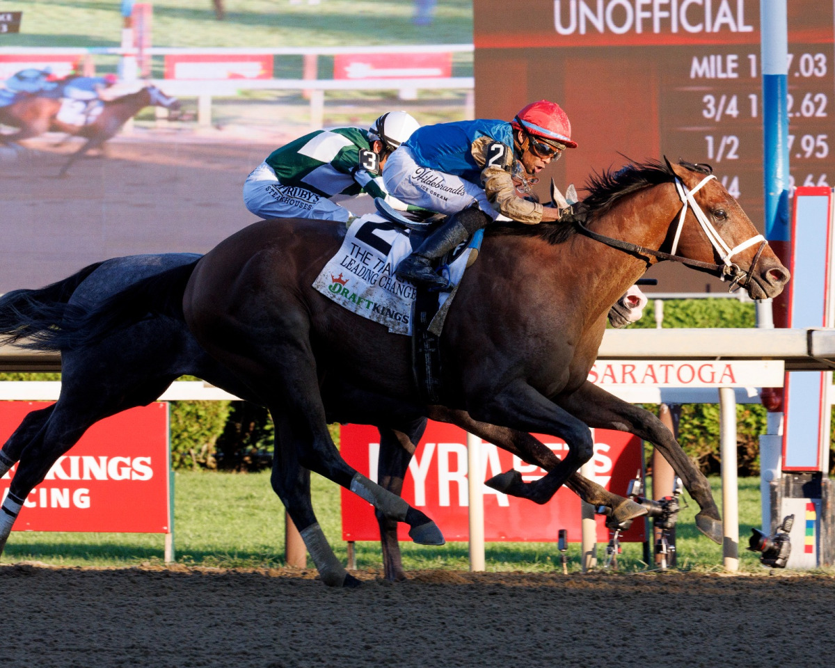 Manuel Franco rides Leading Change during the race. 